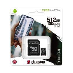 Карта памяти KINGSTON 512GB CANVAS Select Plus (MicroSDXC / 10 Класс)